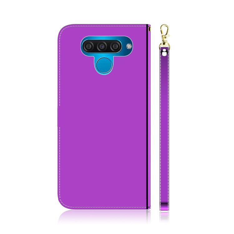 For LG Q60 Imitated Mirror Surface Horizontal Flip Leather Case with Holder & Card Slots & Wallet & Lanyard