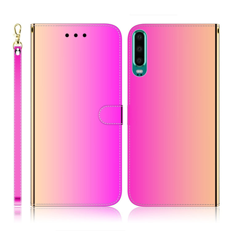 For Huawei P30 Imitated Mirror Surface Horizontal Flip Leather Case with Holder & Card Slots & Wallet & Lanyard
