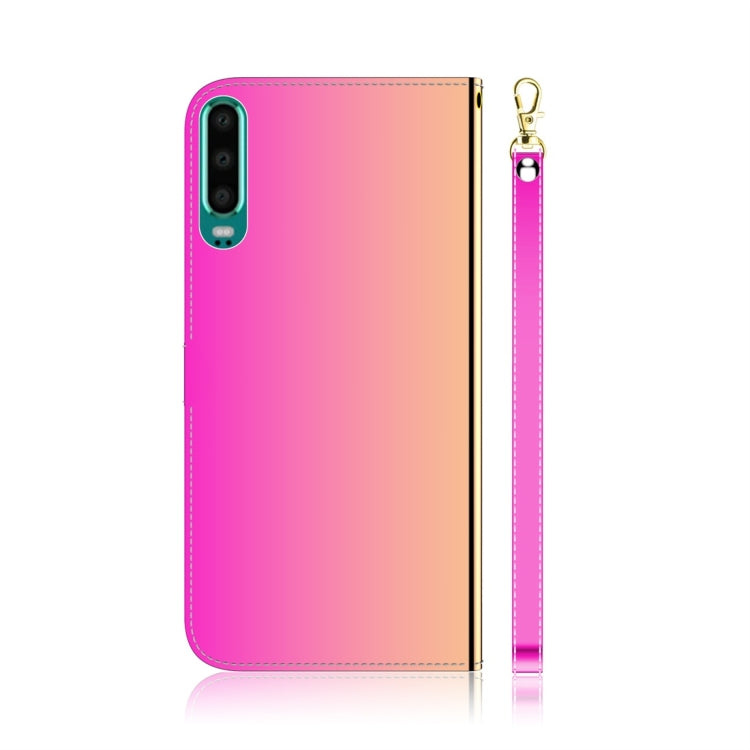 For Huawei P30 Imitated Mirror Surface Horizontal Flip Leather Case with Holder & Card Slots & Wallet & Lanyard
