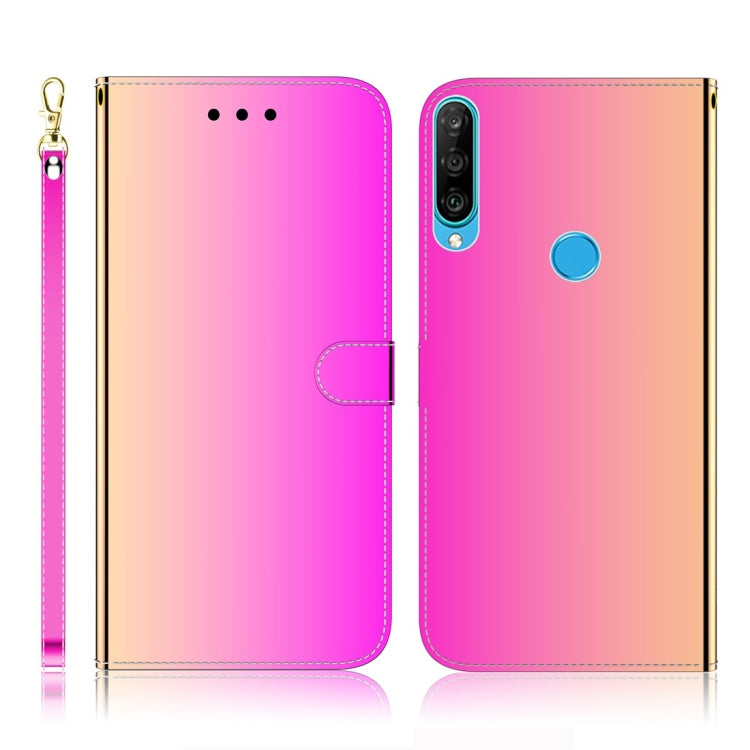 For Huawei P30 Lite / Nova 4e Imitated Mirror Surface Horizontal Flip Leather Case with Holder & Card Slots & Wallet & Lanyard