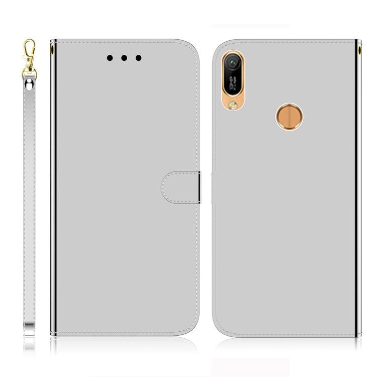 For Huawei Y6 (2019) Imitated Mirror Surface Horizontal Flip Leather Case with Holder & Card Slots & Wallet & Lanyard