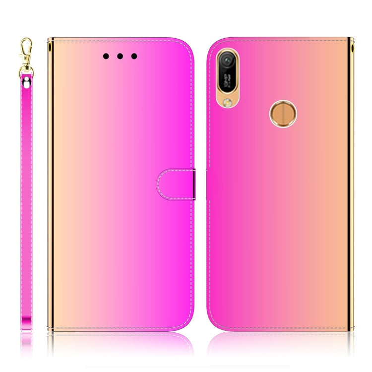 For Huawei Y6 (2019) Imitated Mirror Surface Horizontal Flip Leather Case with Holder & Card Slots & Wallet & Lanyard