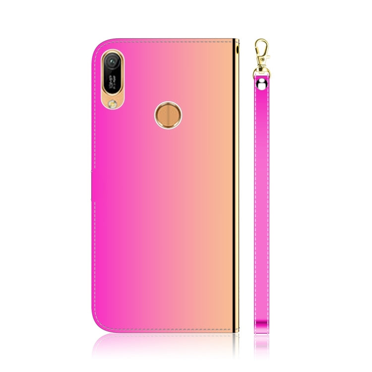 For Huawei Y6 (2019) Imitated Mirror Surface Horizontal Flip Leather Case with Holder & Card Slots & Wallet & Lanyard