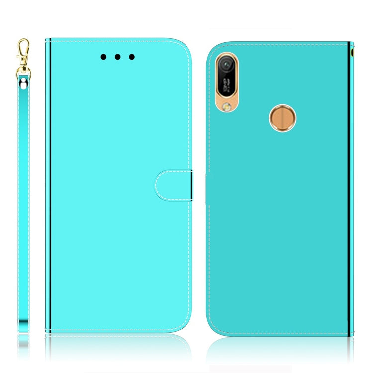 For Huawei Y6 (2019) Imitated Mirror Surface Horizontal Flip Leather Case with Holder & Card Slots & Wallet & Lanyard
