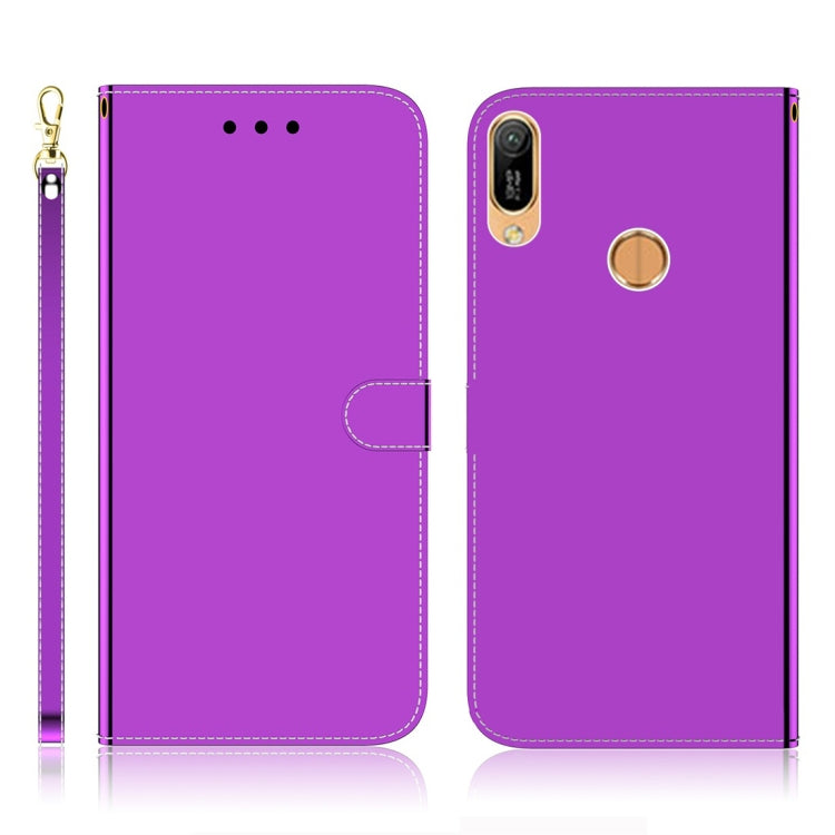 For Huawei Y6 (2019) Imitated Mirror Surface Horizontal Flip Leather Case with Holder & Card Slots & Wallet & Lanyard