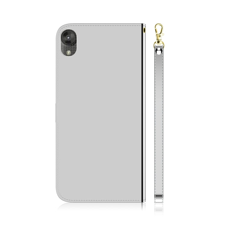 For Motorola Moto E6 Imitated Mirror Surface Horizontal Flip Leather Case with Holder & Card Slots & Wallet & Lanyard