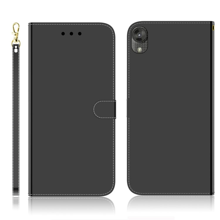 For Motorola Moto E6 Imitated Mirror Surface Horizontal Flip Leather Case with Holder & Card Slots & Wallet & Lanyard