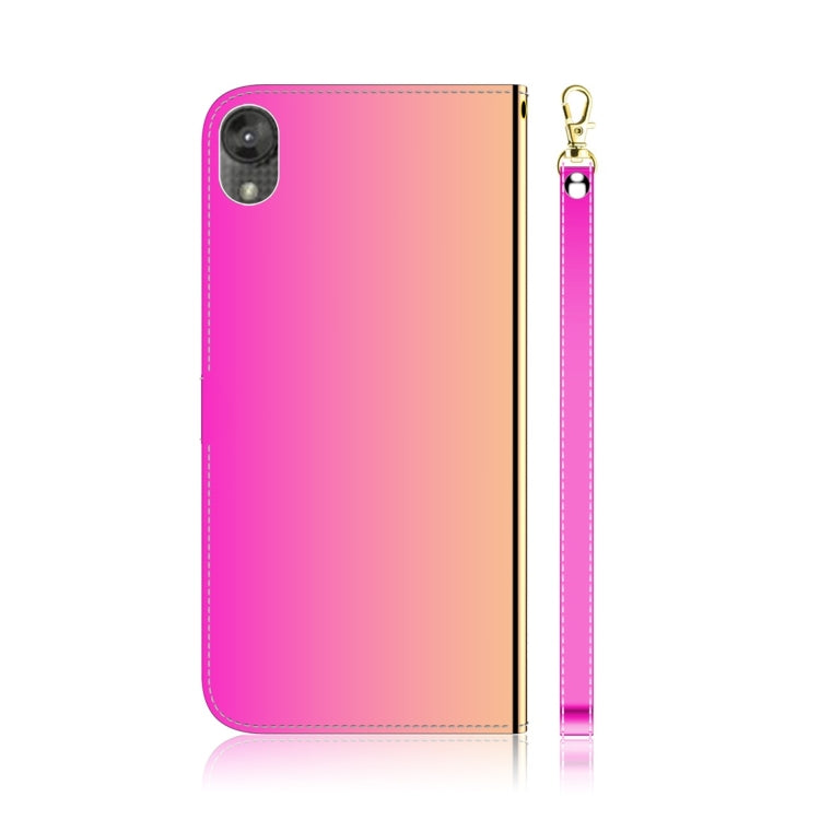For Motorola Moto E6 Imitated Mirror Surface Horizontal Flip Leather Case with Holder & Card Slots & Wallet & Lanyard