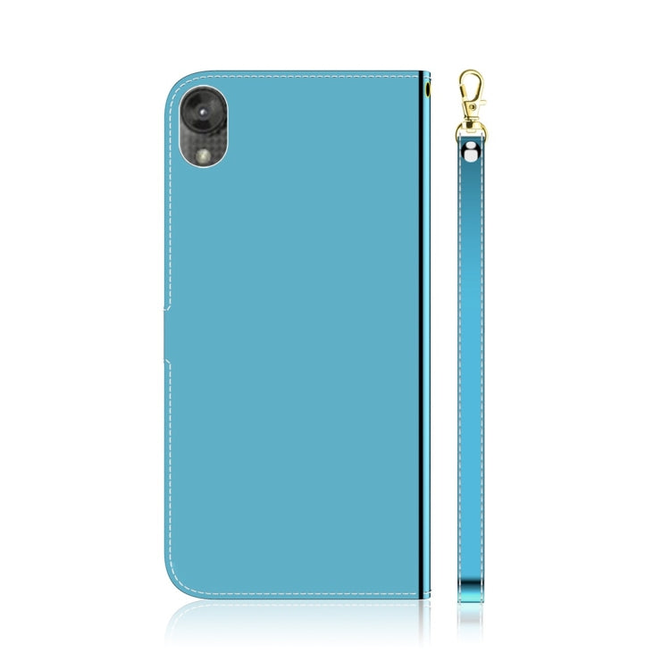 For Motorola Moto E6 Imitated Mirror Surface Horizontal Flip Leather Case with Holder & Card Slots & Wallet & Lanyard