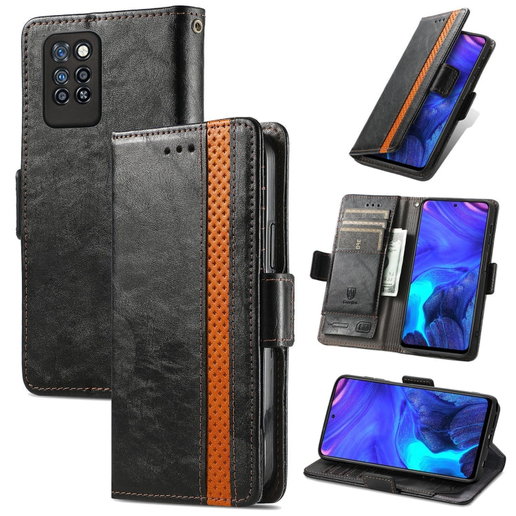 For Infinix Note 10 Pro CaseNeo Business Splicing Dual Magnetic Buckle Horizontal Flip PU Leather Case with Holder & Card Slots & Wallet