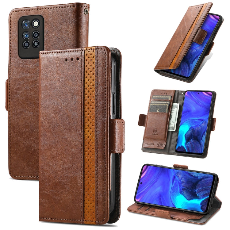 For Infinix Note 10 Pro CaseNeo Business Splicing Dual Magnetic Buckle Horizontal Flip PU Leather Case with Holder & Card Slots & Wallet