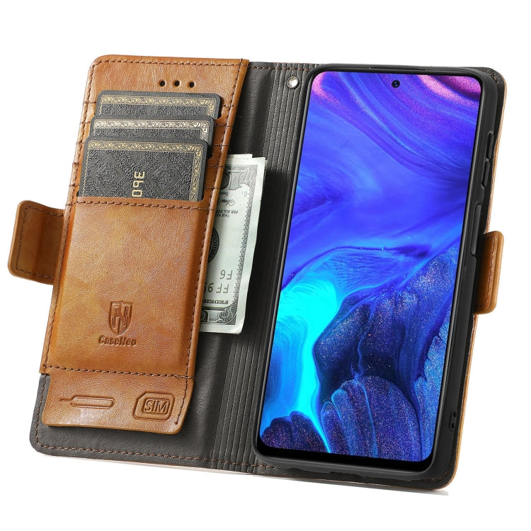 For Infinix Note 10 Pro CaseNeo Business Splicing Dual Magnetic Buckle Horizontal Flip PU Leather Case with Holder & Card Slots & Wallet