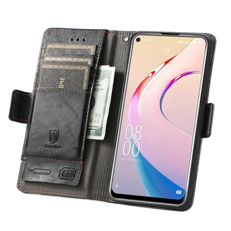 For Oukitel C21 Pro CaseNeo Business Splicing Dual Magnetic Buckle Horizontal Flip PU Leather Case with Holder & Card Slots & Wallet