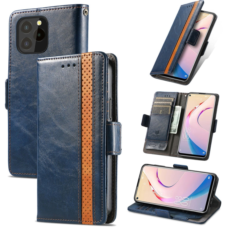 For Oukitel C21 Pro CaseNeo Business Splicing Dual Magnetic Buckle Horizontal Flip PU Leather Case with Holder & Card Slots & Wallet