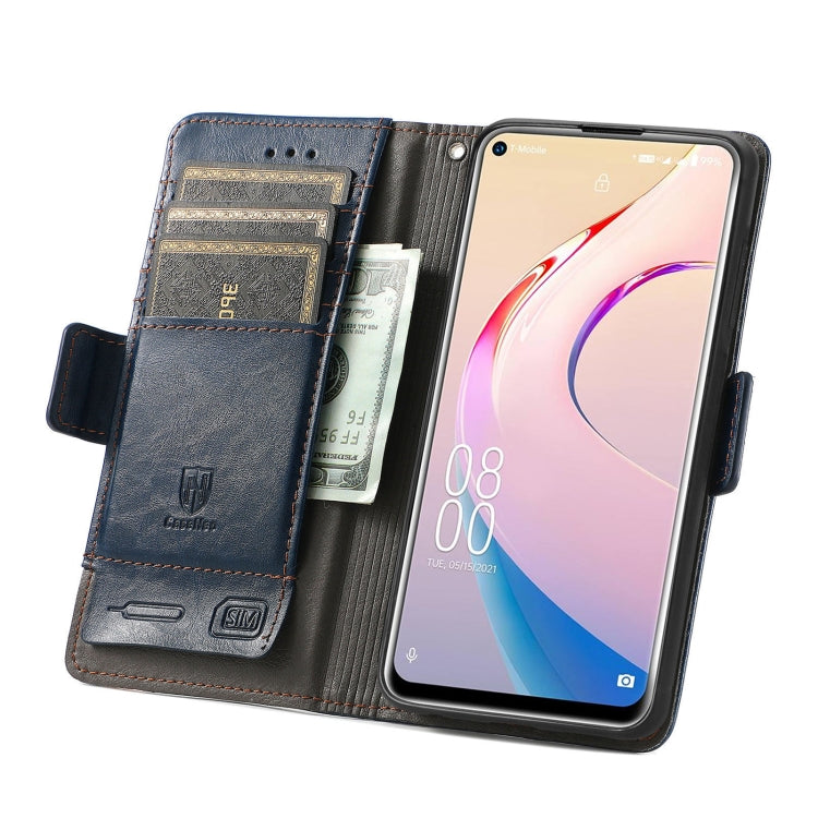 For Oukitel C21 Pro CaseNeo Business Splicing Dual Magnetic Buckle Horizontal Flip PU Leather Case with Holder & Card Slots & Wallet