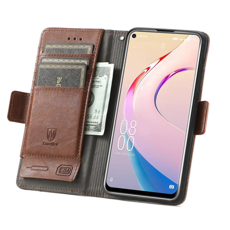 For Oukitel C21 Pro CaseNeo Business Splicing Dual Magnetic Buckle Horizontal Flip PU Leather Case with Holder & Card Slots & Wallet
