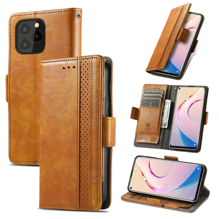 For Oukitel C21 Pro CaseNeo Business Splicing Dual Magnetic Buckle Horizontal Flip PU Leather Case with Holder & Card Slots & Wallet