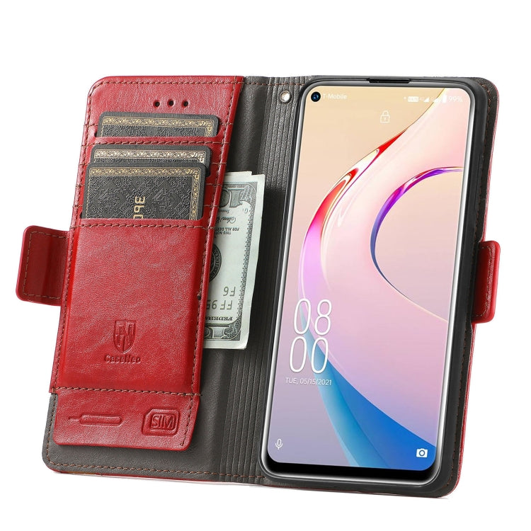 For Oukitel C21 Pro CaseNeo Business Splicing Dual Magnetic Buckle Horizontal Flip PU Leather Case with Holder & Card Slots & Wallet
