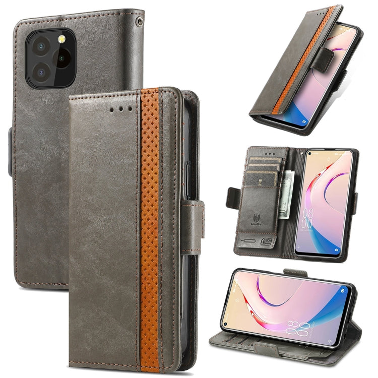 For Oukitel C21 Pro CaseNeo Business Splicing Dual Magnetic Buckle Horizontal Flip PU Leather Case with Holder & Card Slots & Wallet