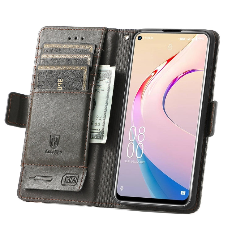 For Oukitel C21 Pro CaseNeo Business Splicing Dual Magnetic Buckle Horizontal Flip PU Leather Case with Holder & Card Slots & Wallet