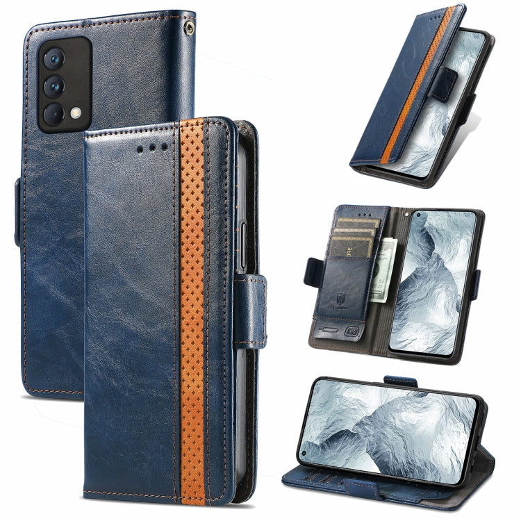 For OPPO Realme GT Master CaseNeo Business Splicing Dual Magnetic Buckle Horizontal Flip PU Leather Case with Holder & Card Slots & Wallet