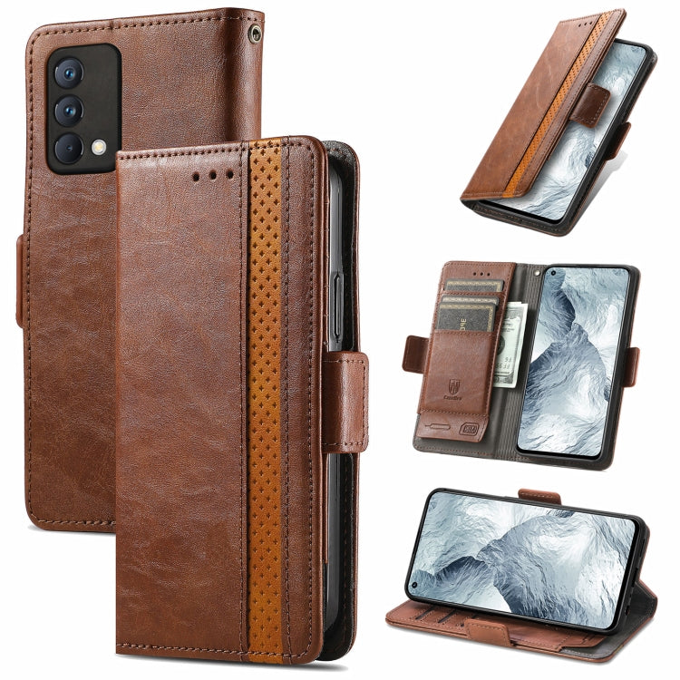 For OPPO Realme GT Master CaseNeo Business Splicing Dual Magnetic Buckle Horizontal Flip PU Leather Case with Holder & Card Slots & Wallet