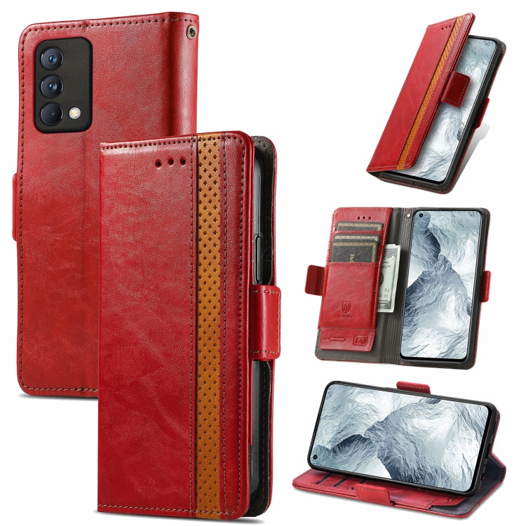 For OPPO Realme GT Master CaseNeo Business Splicing Dual Magnetic Buckle Horizontal Flip PU Leather Case with Holder & Card Slots & Wallet