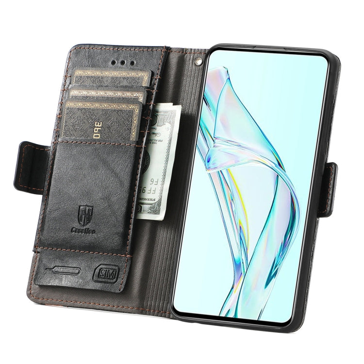 For ZTE Axon 30 5G CaseNeo Business Splicing Dual Magnetic Buckle Horizontal Flip PU Leather Case with Holder & Card Slots & Wallet