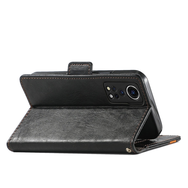 For ZTE Axon 30 5G CaseNeo Business Splicing Dual Magnetic Buckle Horizontal Flip PU Leather Case with Holder & Card Slots & Wallet