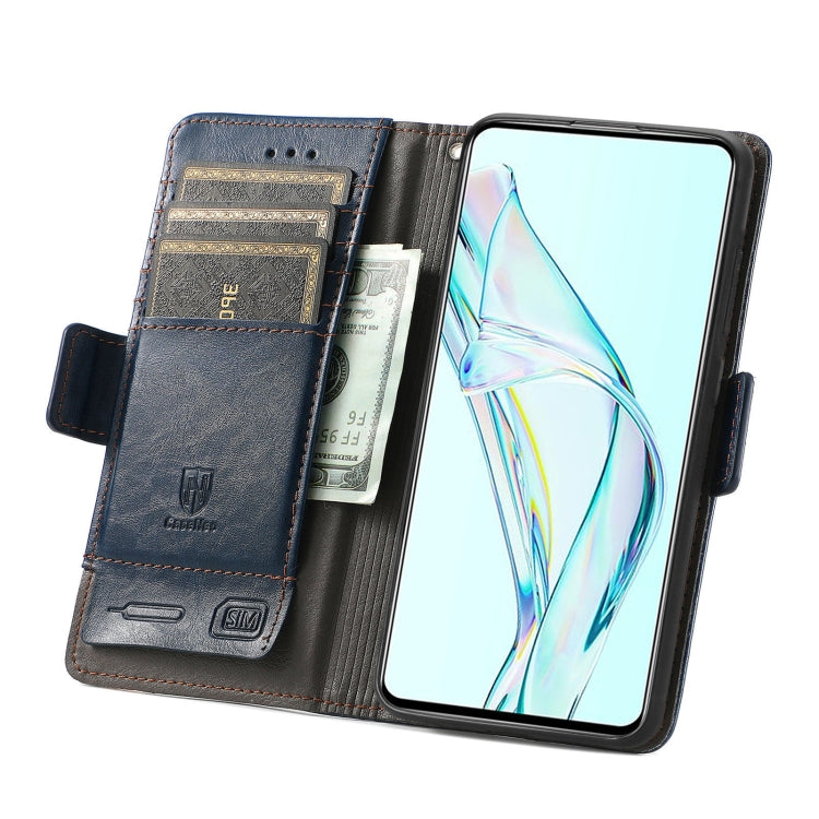 For ZTE Axon 30 5G CaseNeo Business Splicing Dual Magnetic Buckle Horizontal Flip PU Leather Case with Holder & Card Slots & Wallet
