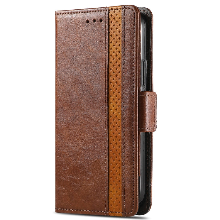 For ZTE Axon 30 5G CaseNeo Business Splicing Dual Magnetic Buckle Horizontal Flip PU Leather Case with Holder & Card Slots & Wallet