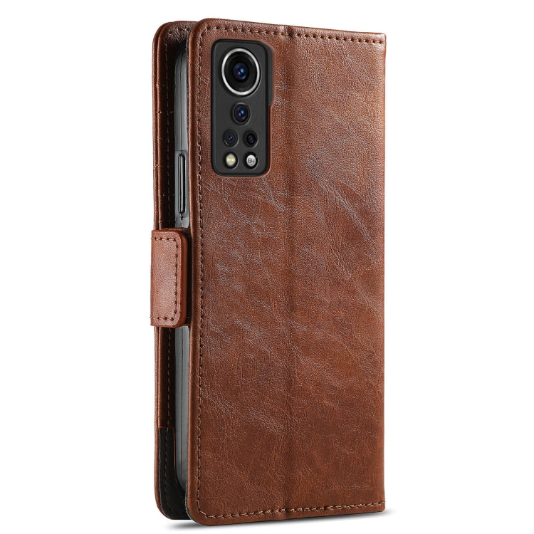 For ZTE Axon 30 5G CaseNeo Business Splicing Dual Magnetic Buckle Horizontal Flip PU Leather Case with Holder & Card Slots & Wallet