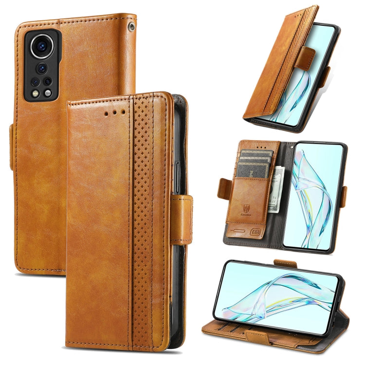 For ZTE Axon 30 5G CaseNeo Business Splicing Dual Magnetic Buckle Horizontal Flip PU Leather Case with Holder & Card Slots & Wallet