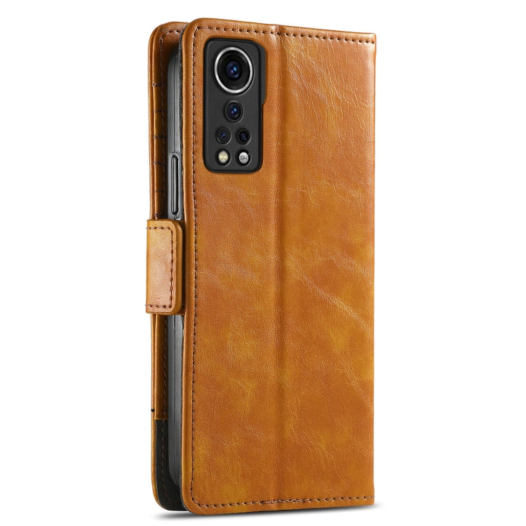 For ZTE Axon 30 5G CaseNeo Business Splicing Dual Magnetic Buckle Horizontal Flip PU Leather Case with Holder & Card Slots & Wallet