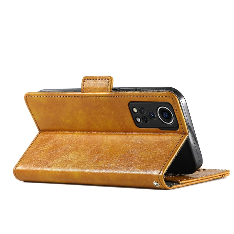 For ZTE Axon 30 5G CaseNeo Business Splicing Dual Magnetic Buckle Horizontal Flip PU Leather Case with Holder & Card Slots & Wallet