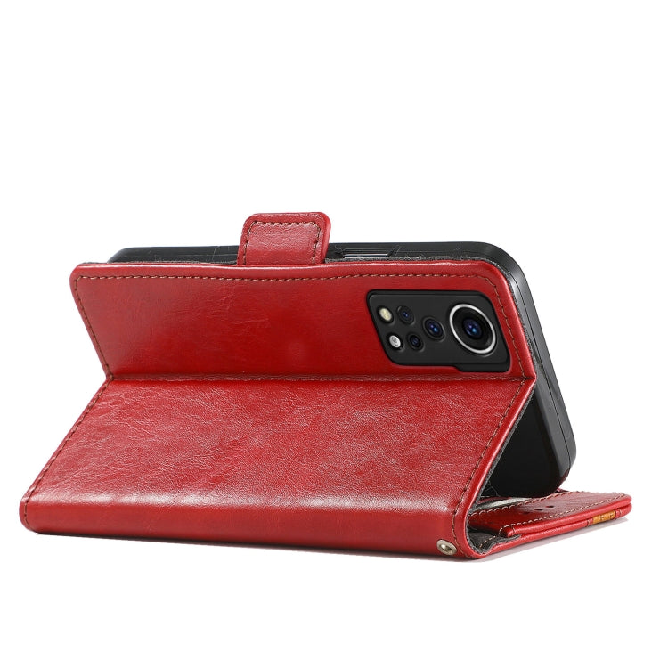 For ZTE Axon 30 5G CaseNeo Business Splicing Dual Magnetic Buckle Horizontal Flip PU Leather Case with Holder & Card Slots & Wallet