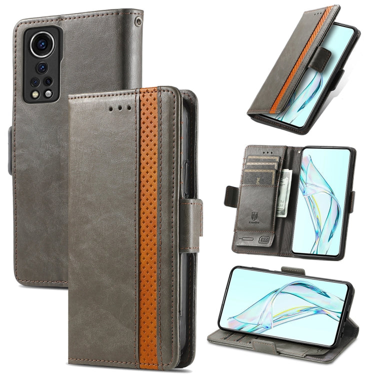 For ZTE Axon 30 5G CaseNeo Business Splicing Dual Magnetic Buckle Horizontal Flip PU Leather Case with Holder & Card Slots & Wallet