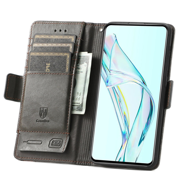 For ZTE Axon 30 5G CaseNeo Business Splicing Dual Magnetic Buckle Horizontal Flip PU Leather Case with Holder & Card Slots & Wallet