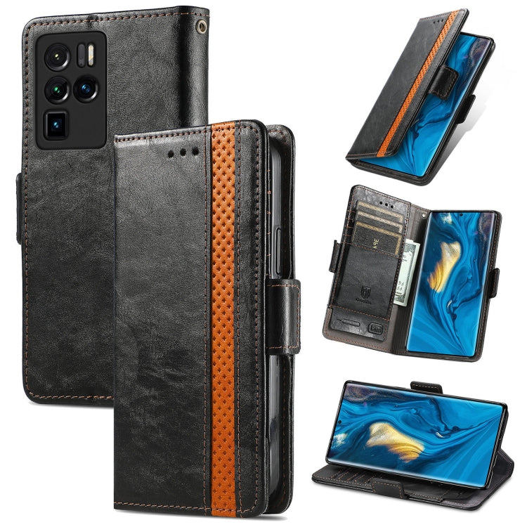 For ZTE Nubia Z30 Pro CaseNeo Business Splicing Dual Magnetic Buckle Horizontal Flip PU Leather Case with Holder & Card Slots & Wallet