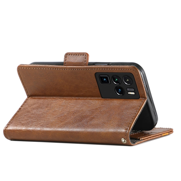 For ZTE Nubia Z30 Pro CaseNeo Business Splicing Dual Magnetic Buckle Horizontal Flip PU Leather Case with Holder & Card Slots & Wallet