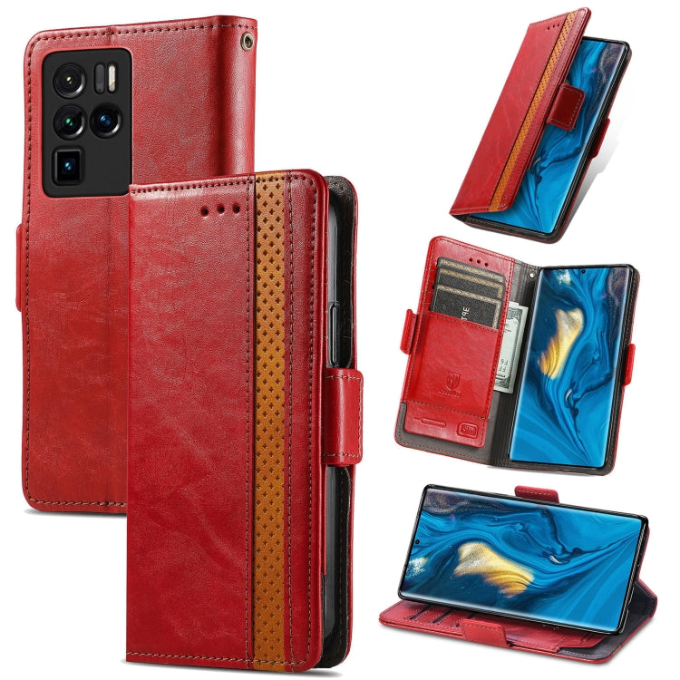 For ZTE Nubia Z30 Pro CaseNeo Business Splicing Dual Magnetic Buckle Horizontal Flip PU Leather Case with Holder & Card Slots & Wallet
