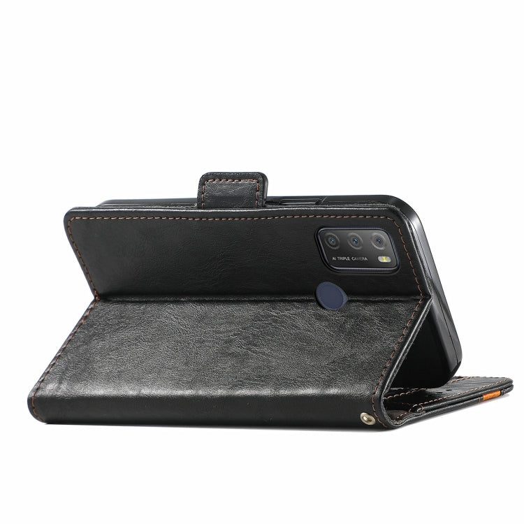 For Alcatel 1S (2021) CaseNeo Business Splicing Dual Magnetic Buckle Horizontal Flip PU Leather Case with Holder & Card Slots & Wallet