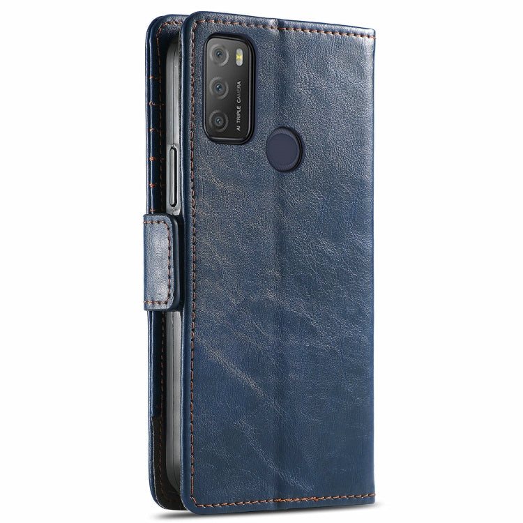 For Alcatel 1S (2021) CaseNeo Business Splicing Dual Magnetic Buckle Horizontal Flip PU Leather Case with Holder & Card Slots & Wallet