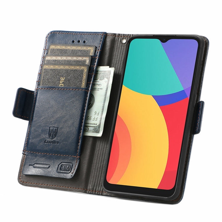 For Alcatel 1S (2021) CaseNeo Business Splicing Dual Magnetic Buckle Horizontal Flip PU Leather Case with Holder & Card Slots & Wallet