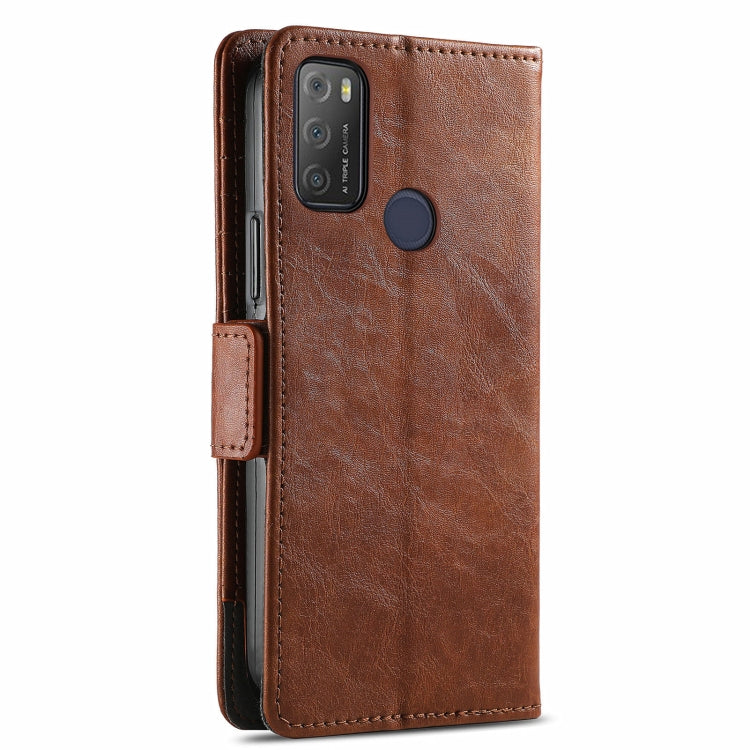 For Alcatel 1S (2021) CaseNeo Business Splicing Dual Magnetic Buckle Horizontal Flip PU Leather Case with Holder & Card Slots & Wallet