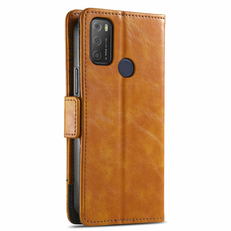For Alcatel 1S (2021) CaseNeo Business Splicing Dual Magnetic Buckle Horizontal Flip PU Leather Case with Holder & Card Slots & Wallet
