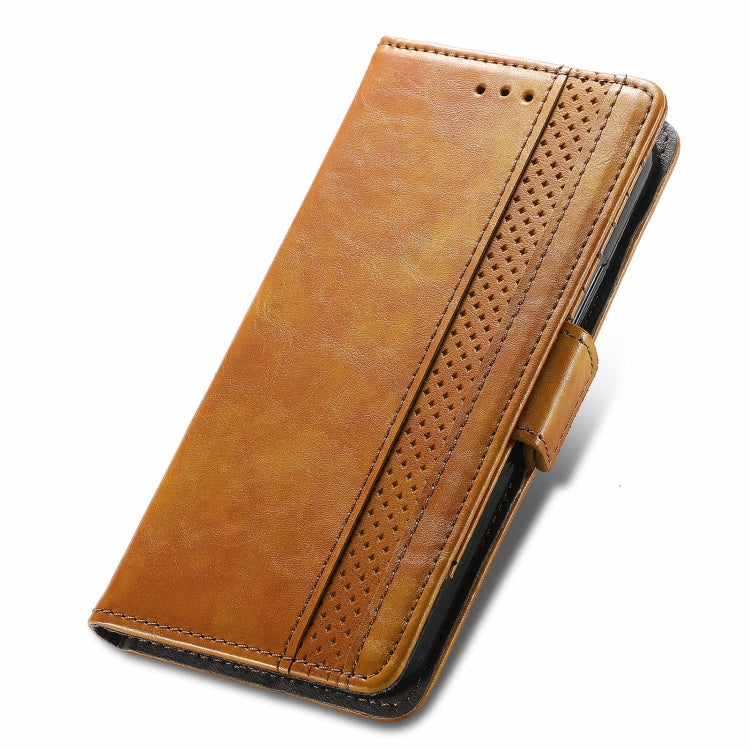 For Alcatel 1S (2021) CaseNeo Business Splicing Dual Magnetic Buckle Horizontal Flip PU Leather Case with Holder & Card Slots & Wallet