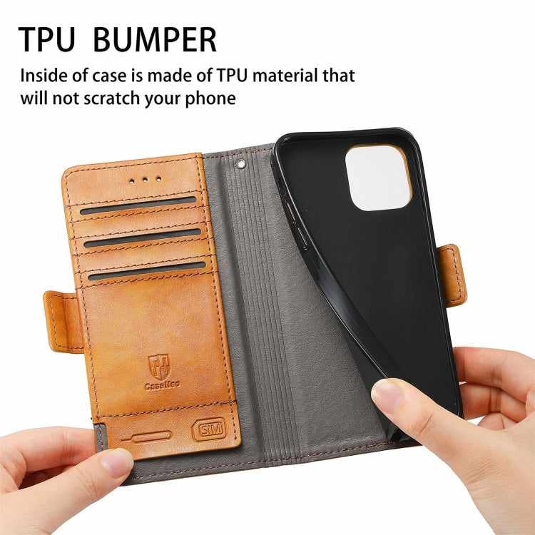 For Alcatel 1S (2021) CaseNeo Business Splicing Dual Magnetic Buckle Horizontal Flip PU Leather Case with Holder & Card Slots & Wallet