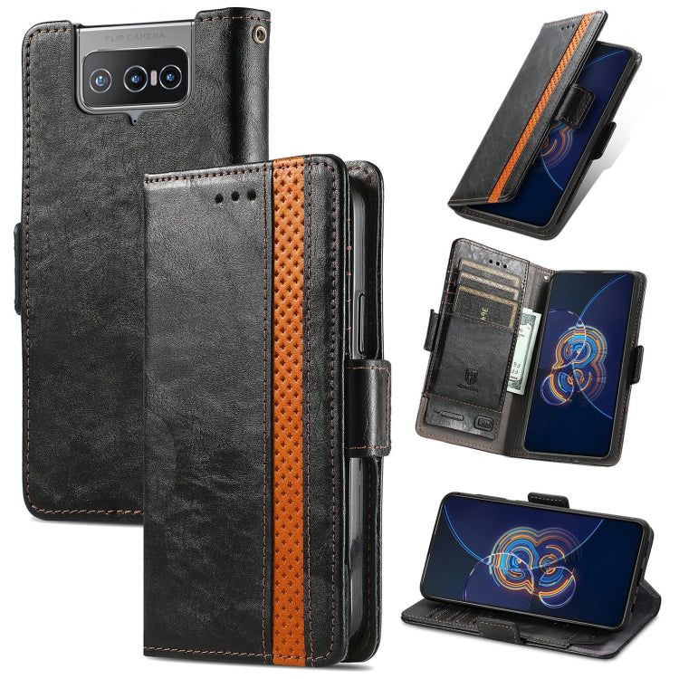 For Asus Zenfone 8 Flip CaseNeo Business Splicing Dual Magnetic Buckle Horizontal Flip PU Leather Case with Holder & Card Slots & Wallet