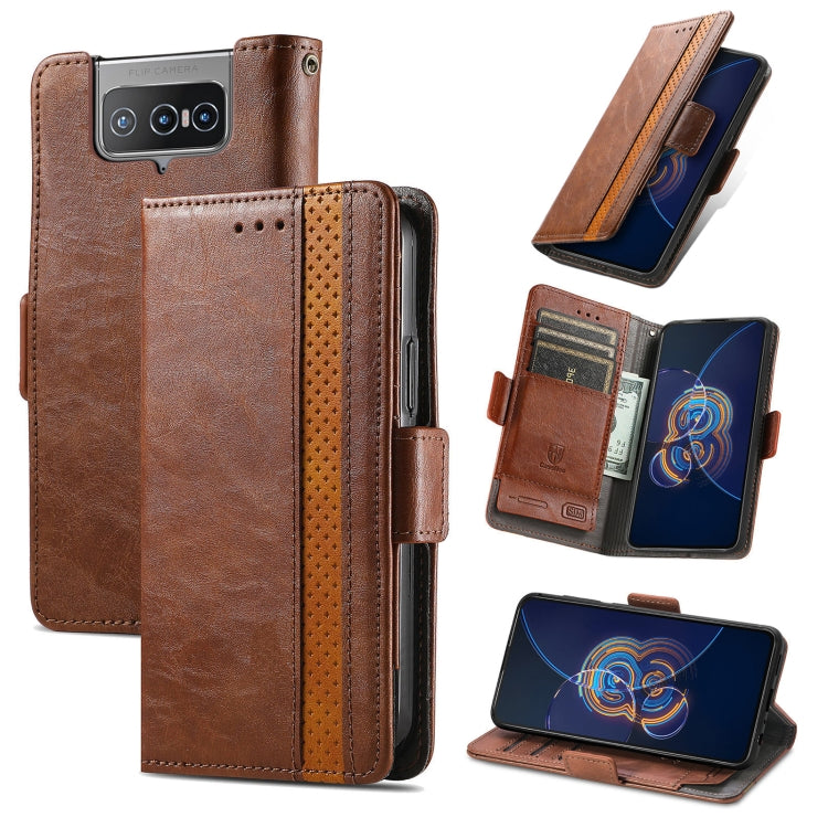 For Asus Zenfone 8 Flip CaseNeo Business Splicing Dual Magnetic Buckle Horizontal Flip PU Leather Case with Holder & Card Slots & Wallet